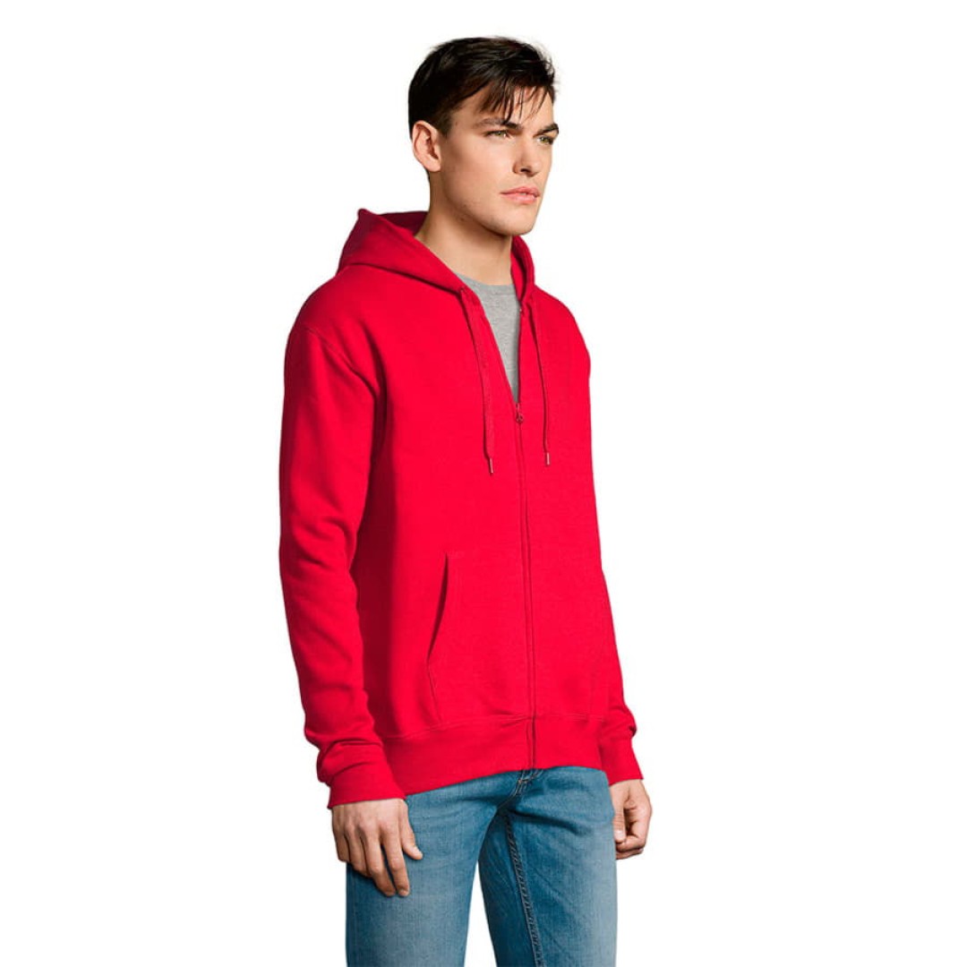 Толстовка "Seven Men", красный_M, 50% хлопок, 50% полиэстер, 280м/г2