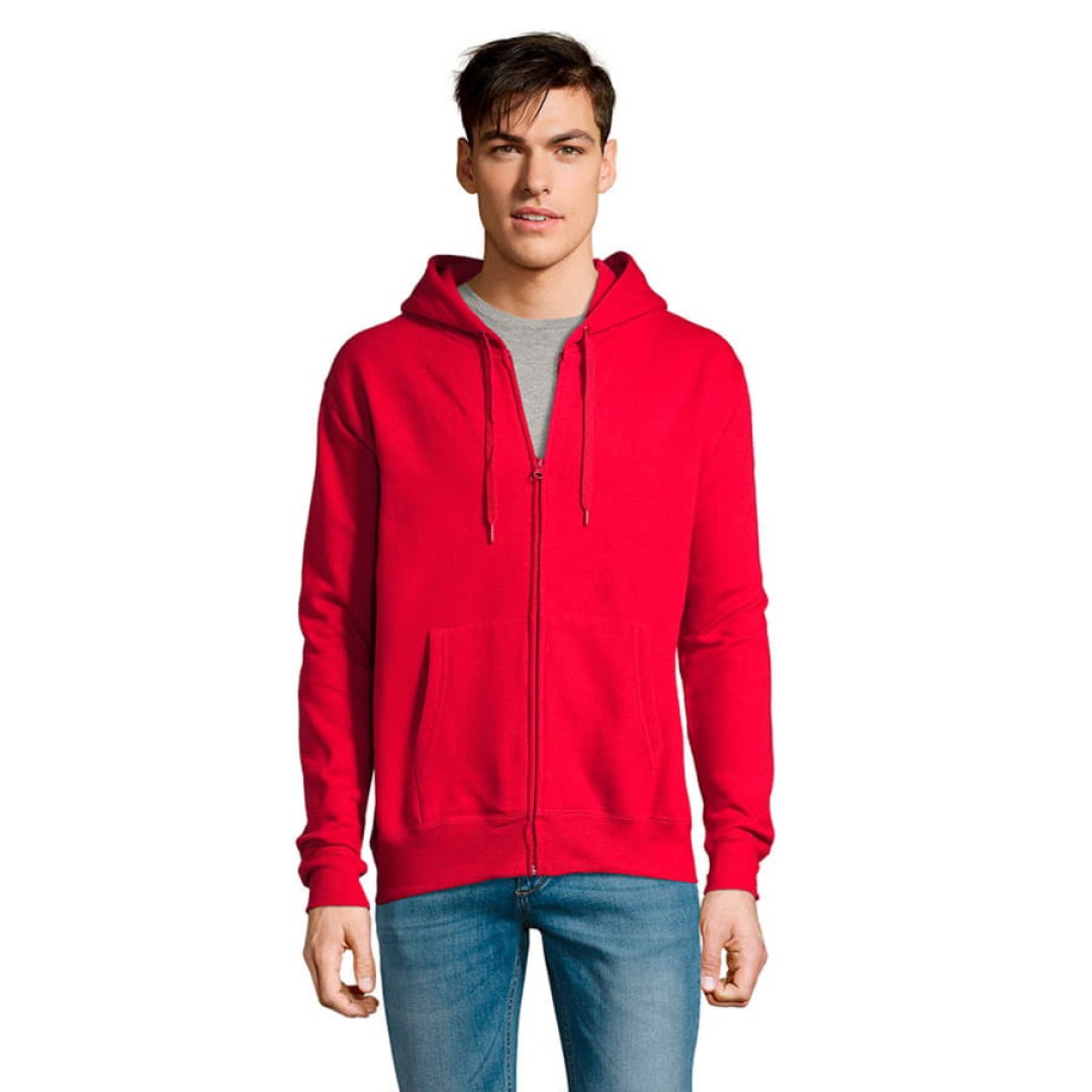Толстовка "Seven Men", красный_L, 50% хлопок, 50% полиэстер, 280м/г2