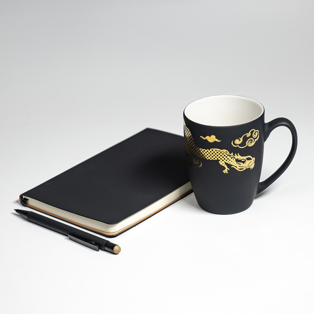 Набор подарочный ARISTOCRATIC: ежедневник, ручка, кружка, черный/золото