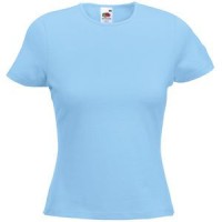 Футболка "Lady-Fit Crew Neck T", небесно-голубой_XS, 95% х/б, 5% эластан, 210 г/м2