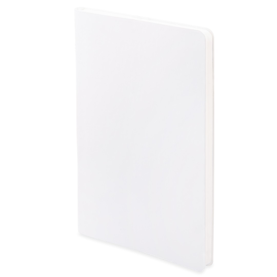 Бизнес-блокнот FUNKY SNOW, 130*210 мм, белый с оранжевым форзацем, мягкая обложка, блок в точку