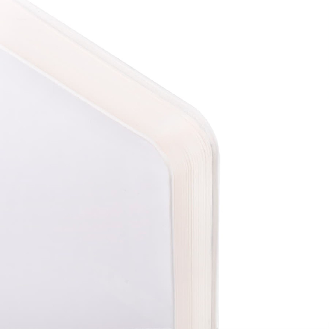 Бизнес-блокнот FUNKY SNOW, 130*210 мм, белый с оранжевым форзацем, мягкая обложка, блок в точку