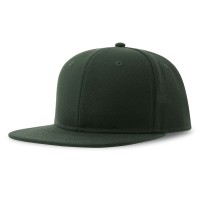 Бейсболка "SNAP BACK-S", 6 клиньев, пластик. застежка, т.-зелёны, 100% перераб. полиэстер, 300 гр/м2