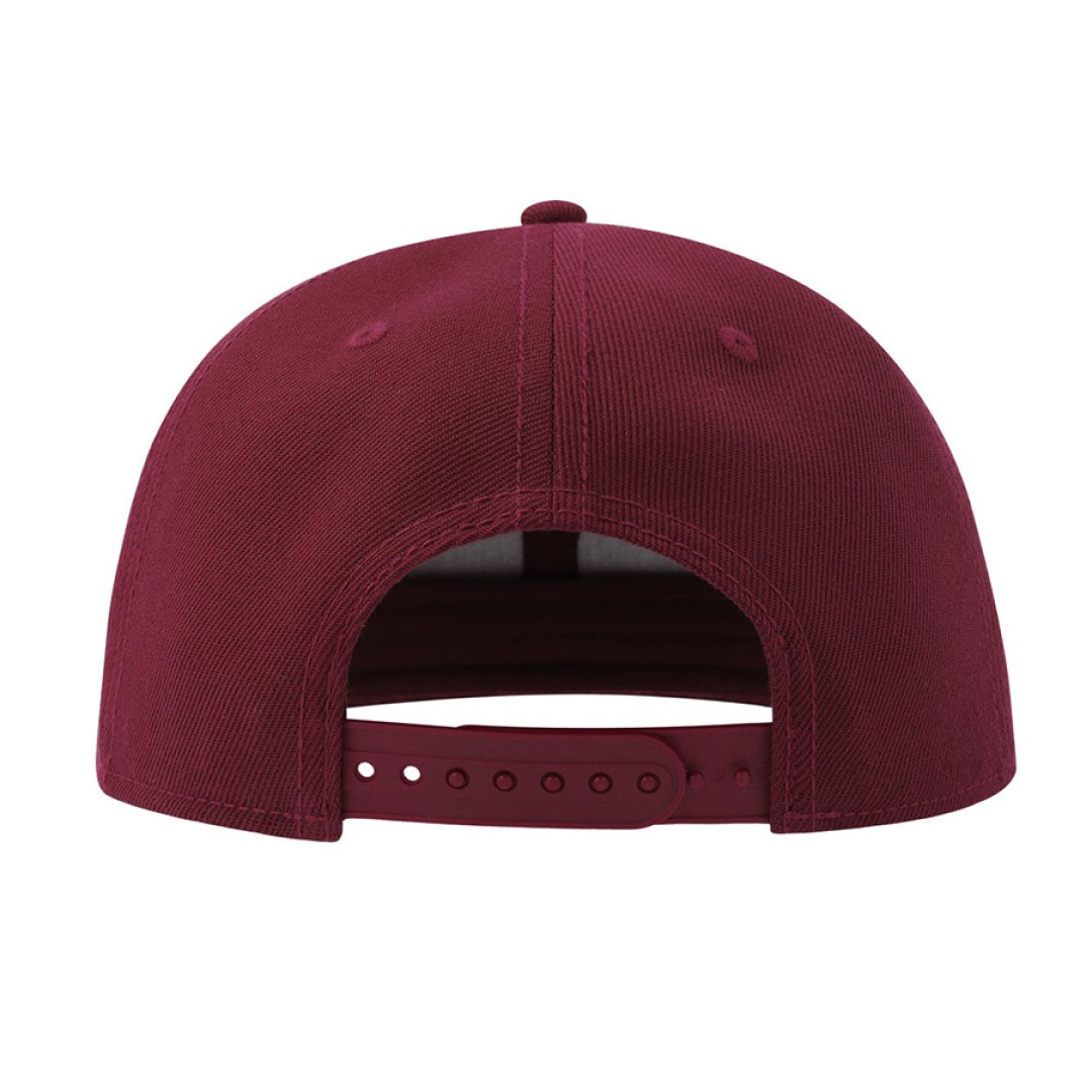 Бейсболка "SNAP BACK-S", 6 клиньев, пластик. застежка, т.красный, 100% перераб. полиэстер, 300 гр/м2