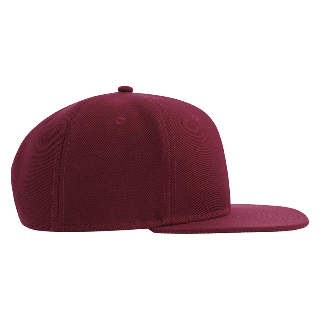 Бейсболка "SNAP BACK-S", 6 клиньев, пластик. застежка, т.красный, 100% перераб. полиэстер, 300 гр/м2