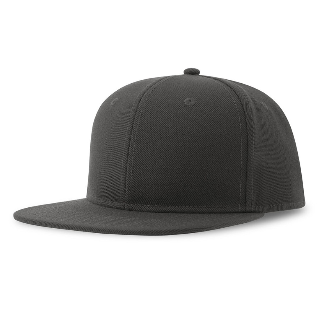 Бейсболка "SNAP BACK-S", 6 клиньев, пластик. застежка, т.серый, 100% перераб. полиэстер, 300 гр/м2