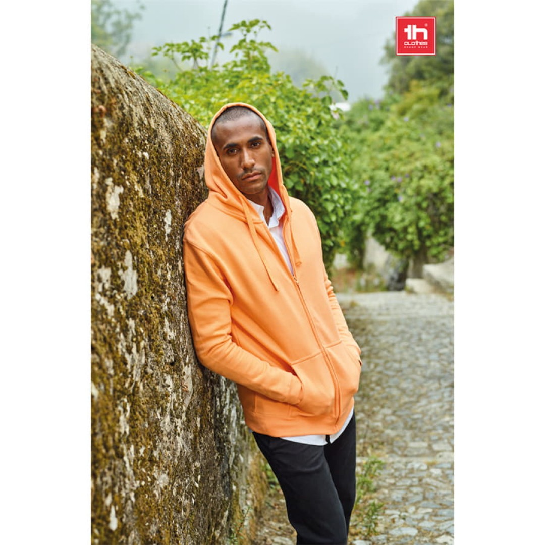 Толстовка мужская с капюшоном на молнии AMSTERDAM, красный, 2XL, 50% хлопок, 50% полиэстер, 320 г/м2