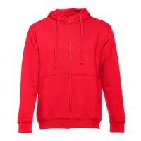 Толстовка мужская с капюшоном на молнии AMSTERDAM, красный, 2XL, 50% хлопок, 50% полиэстер, 320 г/м2