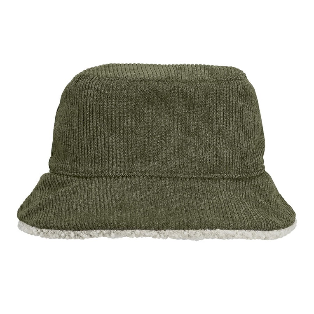 Панама женская BUCKET 2IN1, хаки/бежевый, M/L, 100% полиэстер, подкл шерпа 100% полиэстер, 420 г/м2