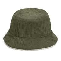 Панама женская BUCKET 2IN1, хаки/бежевый, M/L, 100% полиэстер, подкл шерпа 100% полиэстер, 420 г/м2