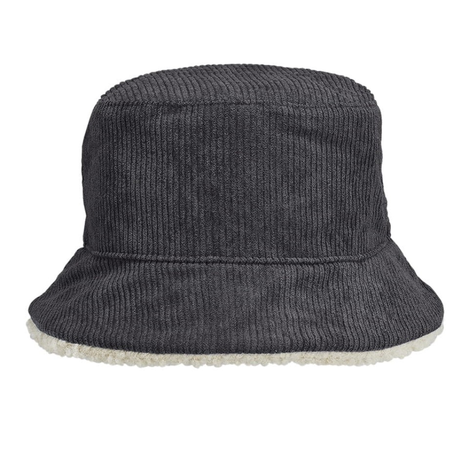 Панама женская BUCKET 2IN1, т.сер./бежевый ,S/M,100% полиэстер, подкл шерпа 100% полиэстер, 420 г/м2