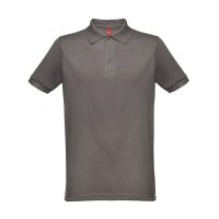 Рубашка-поло мужская BERLIN, к/р, серый, 3XL, 65% полиэстер, 35% хлопок, плотность 200 г/м2