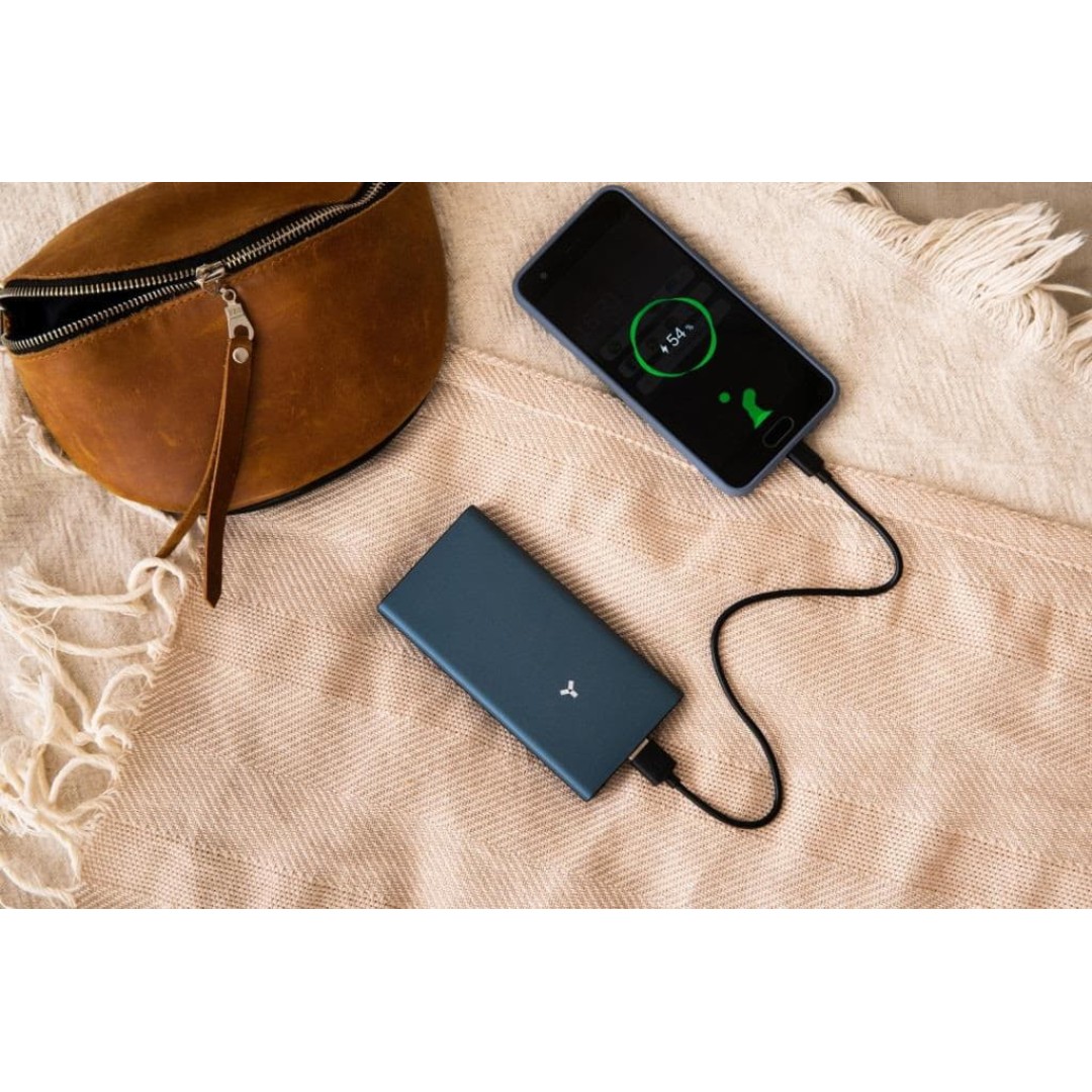 Внешний аккумулятор LAVA 10M, 10000 мАч, металл, синий