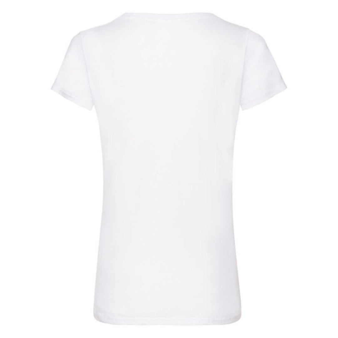 Футболка "Lady-Fit V-Neck T", белый_M, 95% х/б, 5% эластан, 200 г/м2