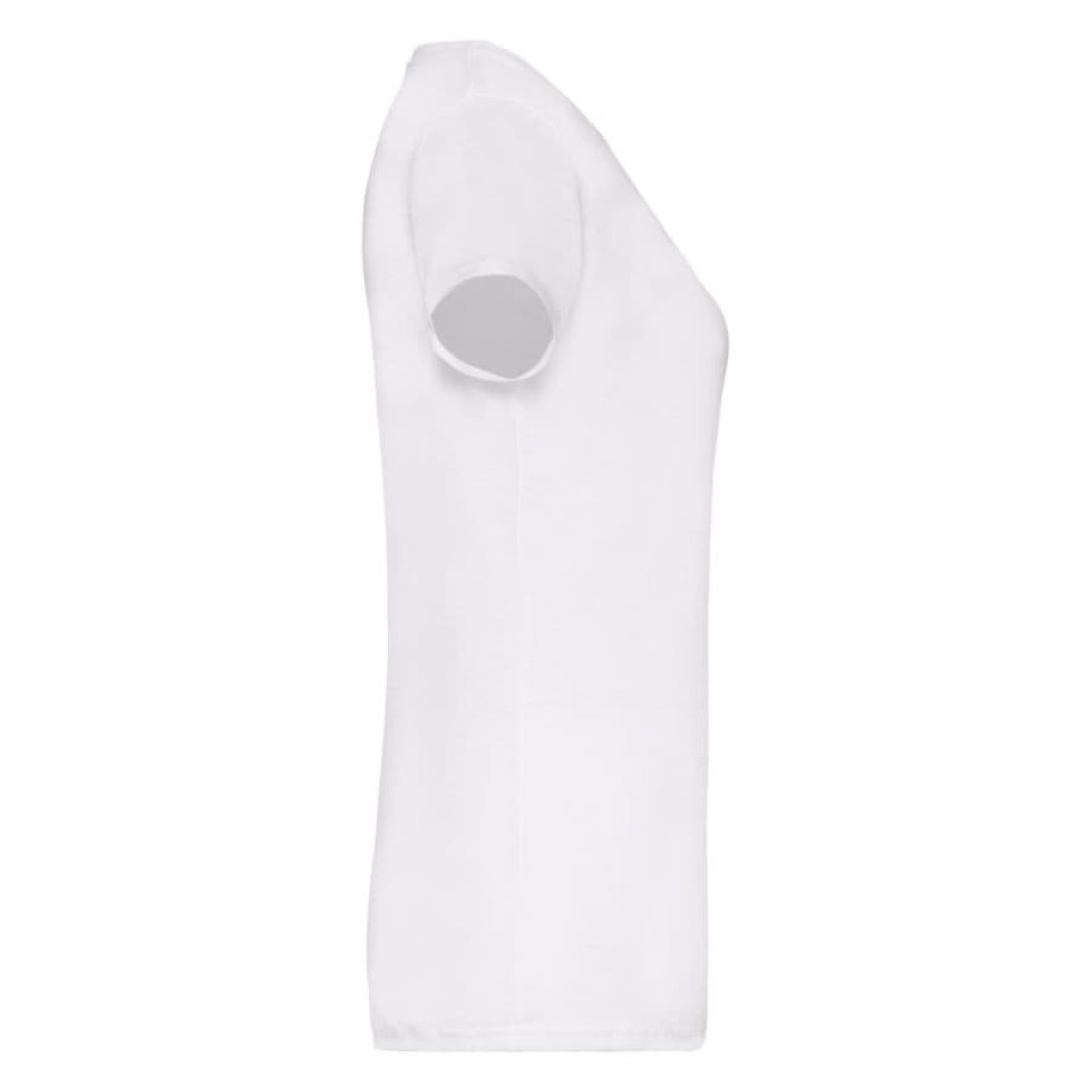 Футболка "Lady-Fit V-Neck T", белый_S, 95% х/б, 5% эластан, 200 г/м2