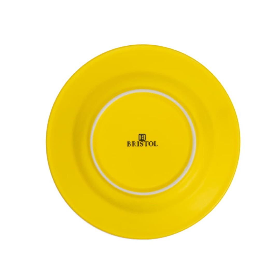 Чайная пара ICE CREAM, желтый с белым кантом, 200 мл, фарфор