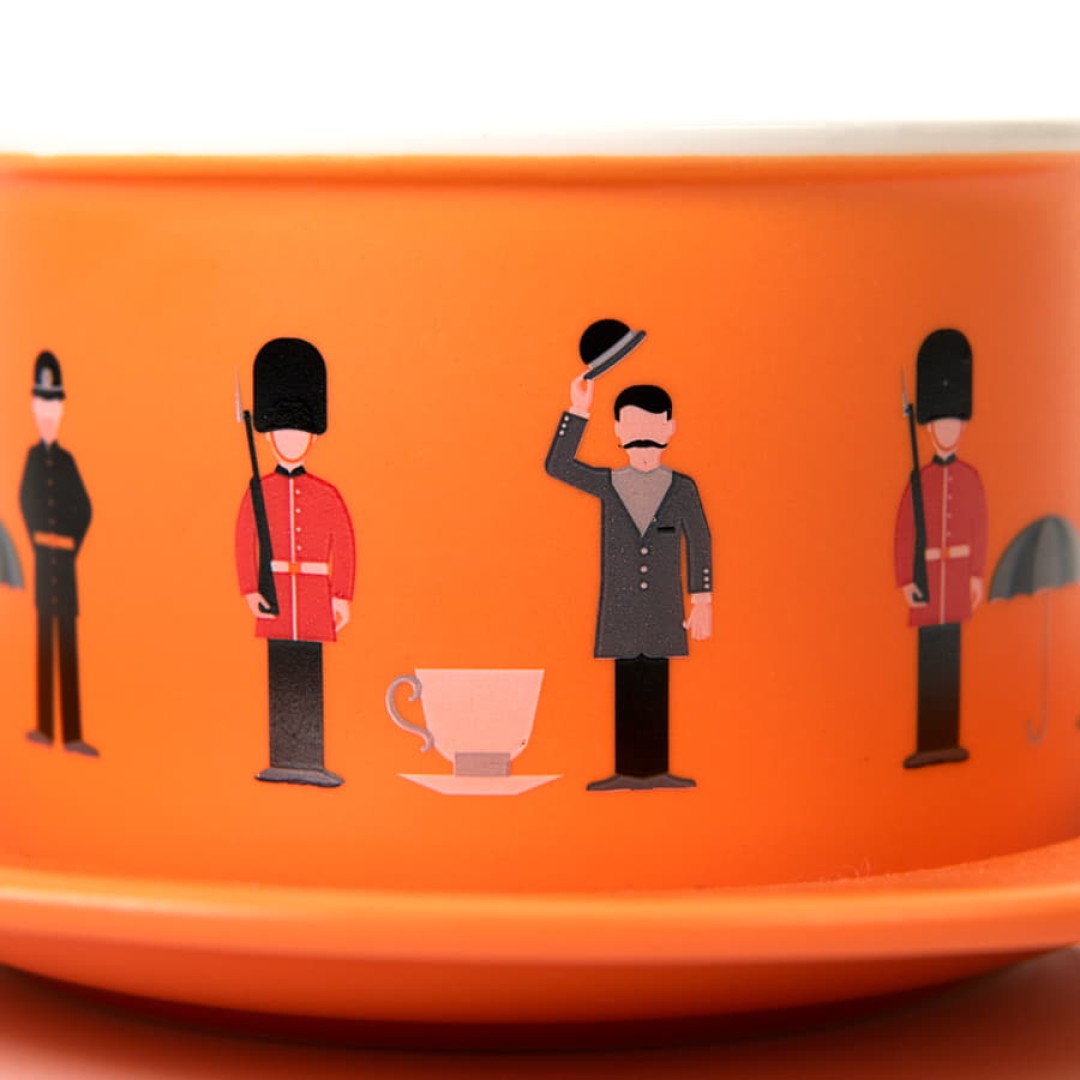 Чайная пара ICE CREAM, желтый с белым кантом, 200 мл, фарфор