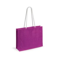 Cумка из джута "Hint", джут, 44,5x35x14 см, ярко розовый