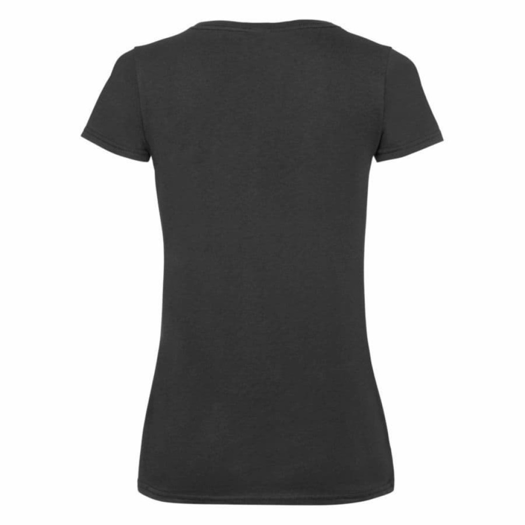 Футболка "Lady-Fit V-Neck T", черный_M, 95% х/б, 5% эластан, 210 г/м2