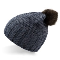 Шапка женская "MONTE", серо-синий, 80% акрил, 15% шерсти, 5% вискоза