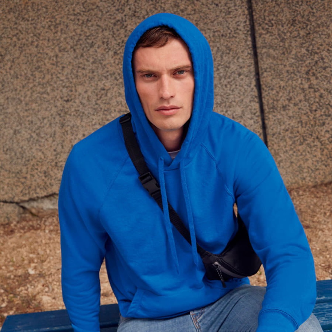 Толстовка мужская "LIGHTWEIGHT", серый меланж_M, 80% хлопок, 20% полиэстер, 240 г/м2