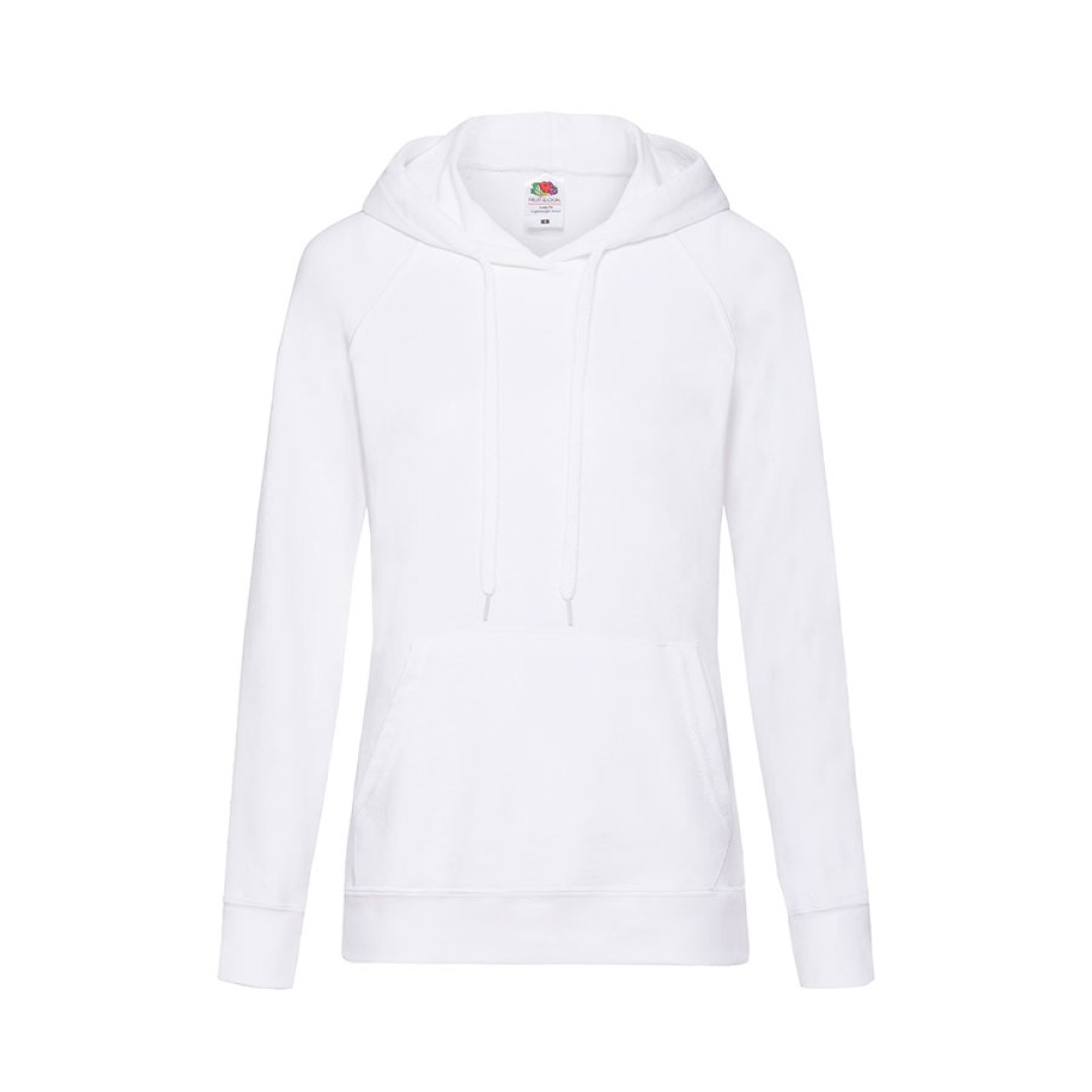 Толстовка женская "LIGHTWEIGHT", белый_L, 80% хлопок, 20% полиэстер, 240 г/м2