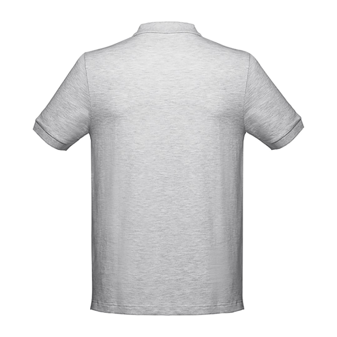 Рубашка-поло мужская ADAM, серый меланж, 3XL, 85% хлопок, 15% вискоза, плотность 195 г/м2
