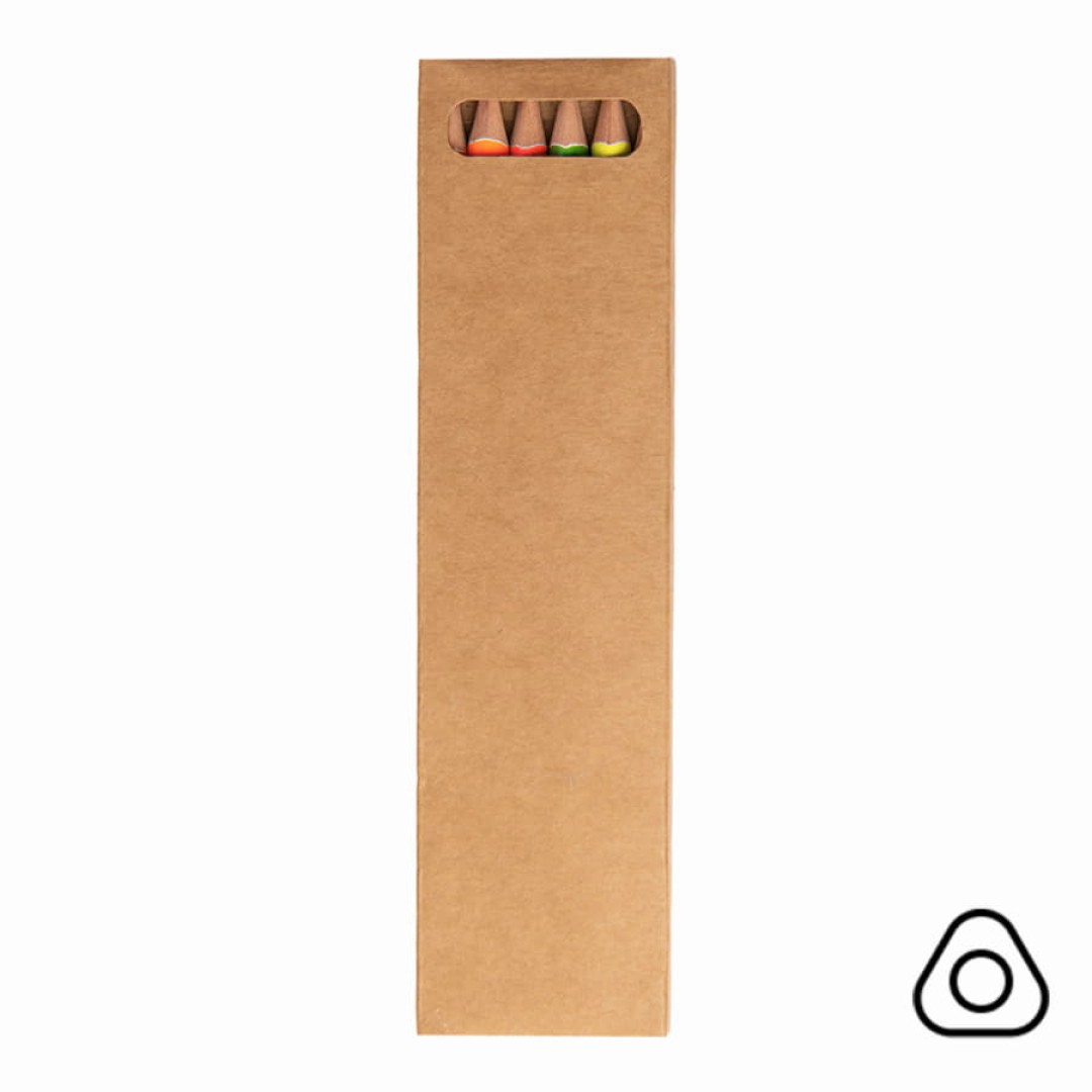 Цветные карандаши NEON, 6 цветов, дерево, картон