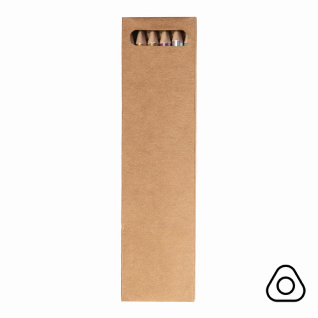 Цветные карандаши METALLIC, 6 цветов, дерево, картон