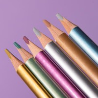 Цветные карандаши METALLIC, 6 цветов, дерево, картон