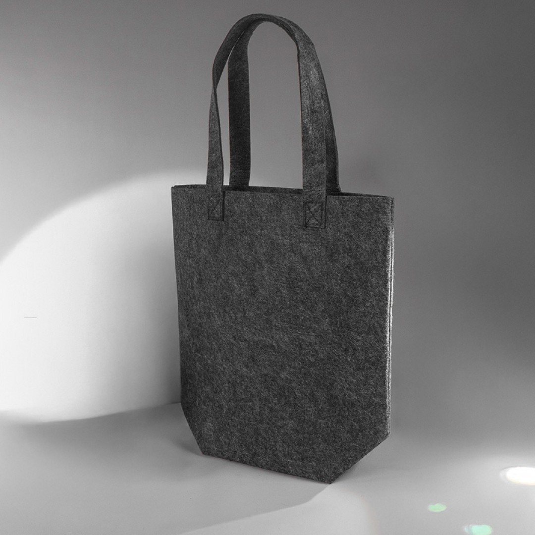 Сумка-шоппер FELTY 40 х 36 см, темно-серый, RPET фетр