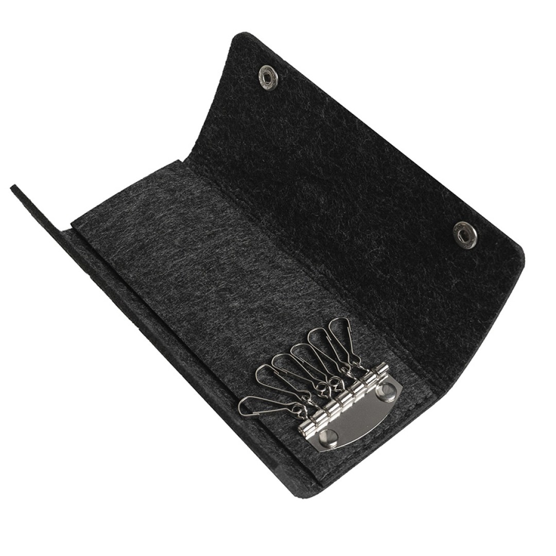 Ключница FELTY 10 х 17,3 см, темно-серый, RPET фетр