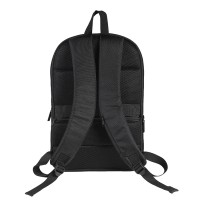 Расширяющийся  водостойкий рюкзак "Slim", чёрный, 45х30х6 см, ткань верха: 100% полиэстер 1680 D