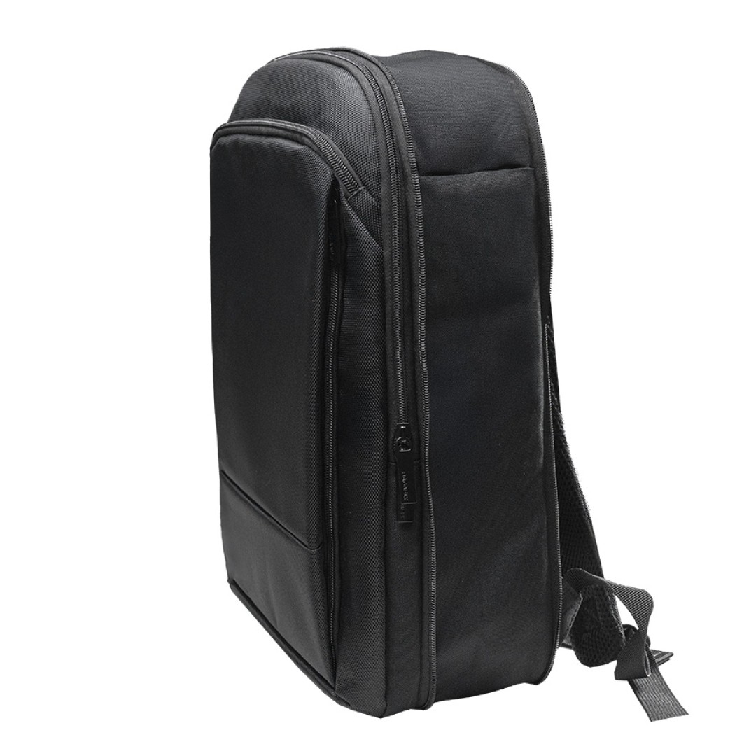 Расширяющийся  водостойкий рюкзак "Slim", чёрный, 45х30х6 см, ткань верха: 100% полиэстер 1680 D