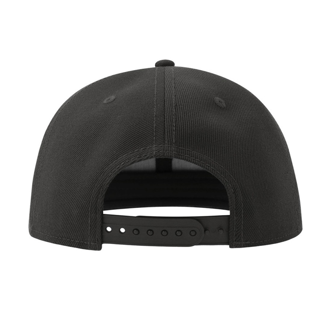 Бейсболка "SNAP BACK-S", 6 клиньев, пластик. застежка, черный, 100% перераб. полиэстер, 300 гр/м2