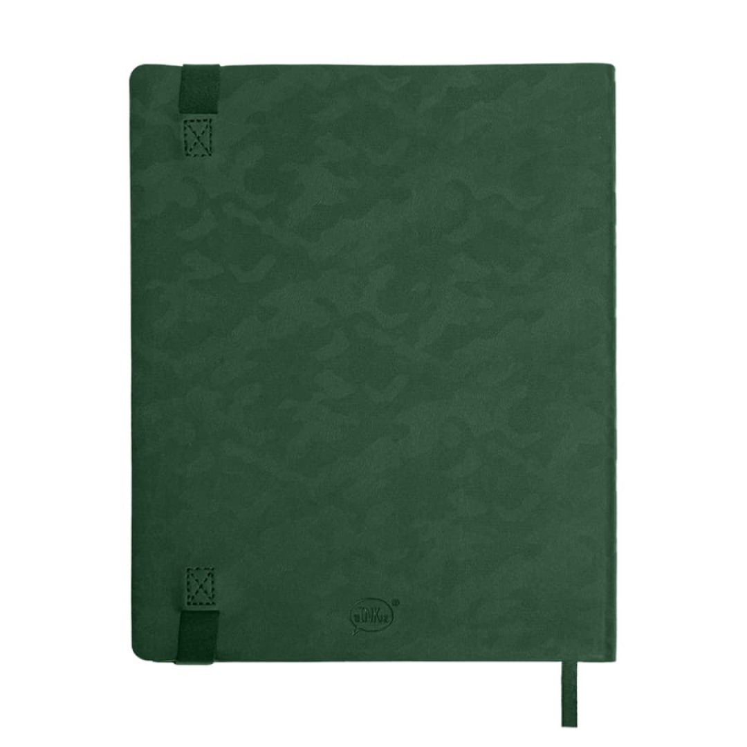 Бизнес-блокнот Tabby Biggy, гибкая обложка, в клетку, зеленый