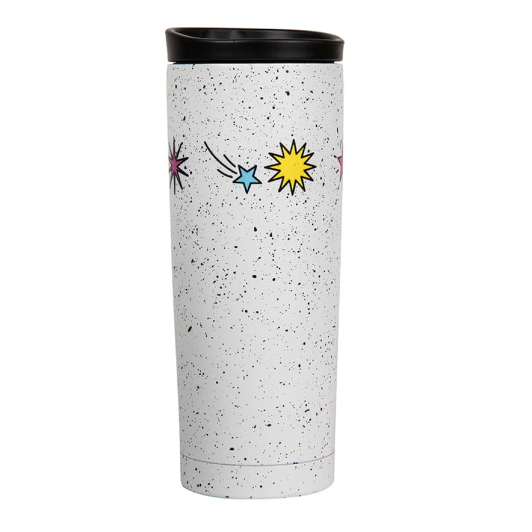 Термокружка вакуумная SPACE,  450 мл, белый, металл/пластик