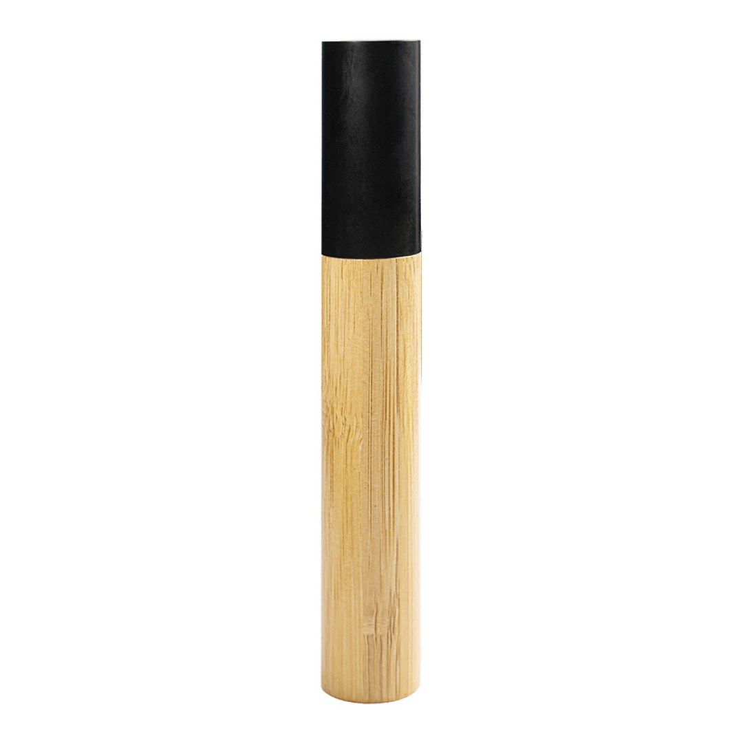 Ручка шариковая BALK в тубе-футляре, бежевый/черный, бамбук, металл