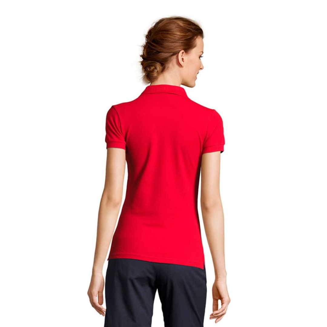 Поло "People" красный_M, 100% х/б, 210г/м2
