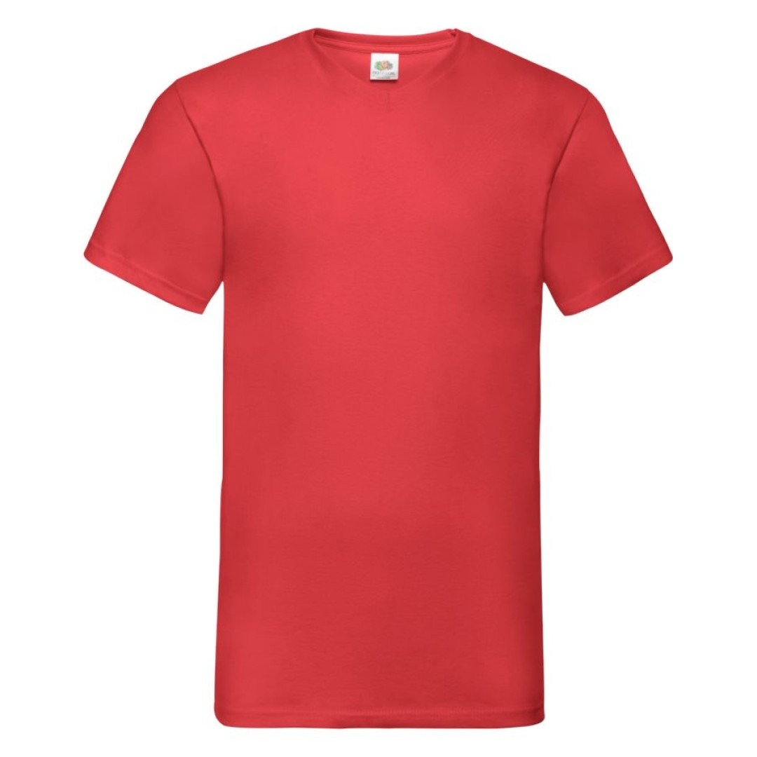 Футболка "Valueweight V-Neck T", красный_M, 100% х/б, 165г/м2