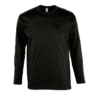 Футболка мужская с длинным рукавом MONARCH, глубокий черный, 5XL, 100% хлопок, 150 г/м2