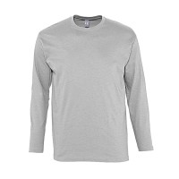 Футболка мужская с длинным рукавом MONARCH, серый меланж, 3XL, 85% хлопок, 15% вискоза, 150 г/м2