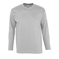 Футболка мужская с длинным рукавом MONARCH, серый меланж, 4XL, 85% хлопок, 15% вискоза, 150 г/м2