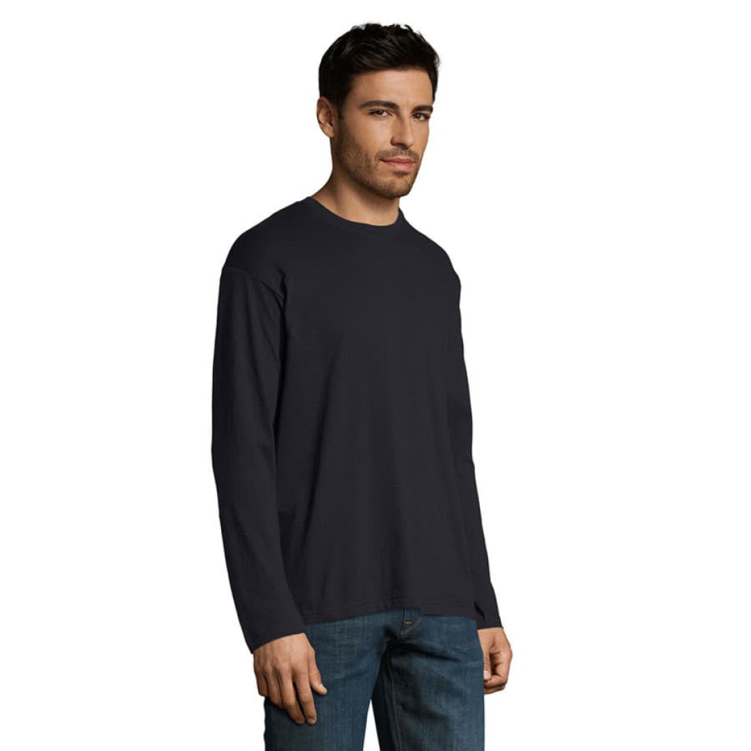 Футболка мужская с длинным рукавом MONARCH, темно-синий, 2XL, 100% хлопок, 150 г/м2