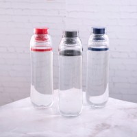 Бутылка для воды FIT, 700 мл, 24,5х7,4см, прозрачный с красным, пластик rPET