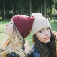 Шапка вязаная  двойная "Wind", с отворотом_белый,100% акрил