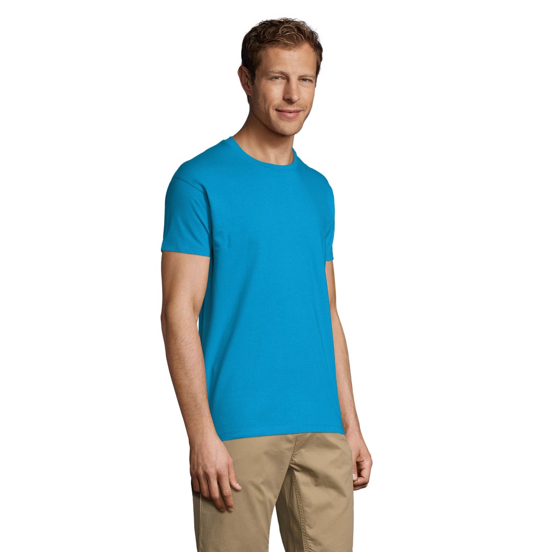 Футболка мужская IMPERIAL, лазурный, 2XL, 100% хлопок 190г/м2