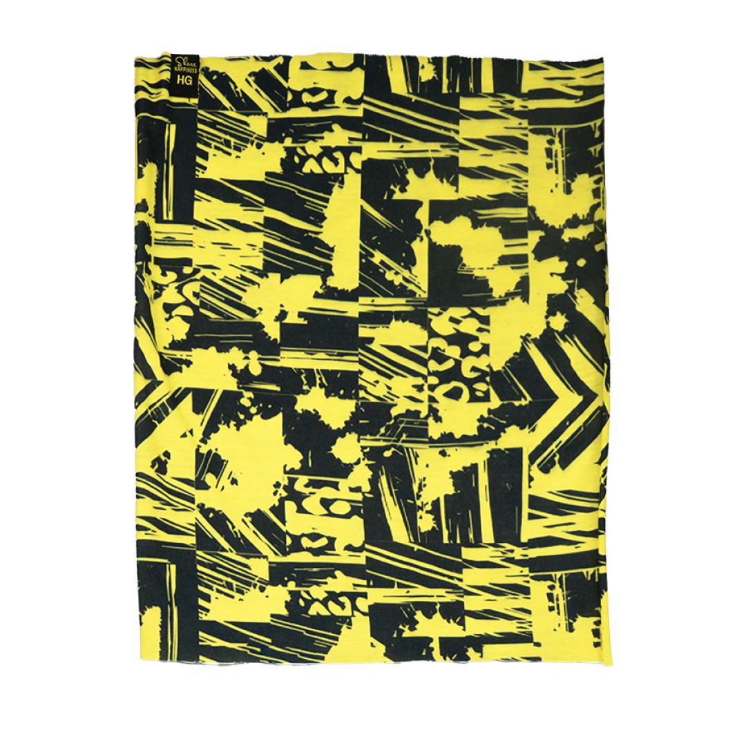 Образец снуд с  сублимационной печатью и жаккардовым логотипом CUSTOM MERCH 100% полиэстер, 32*25 см