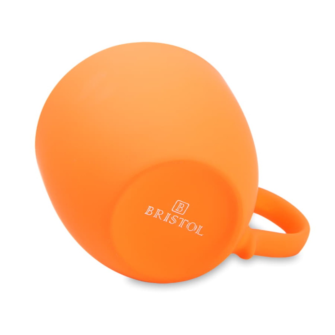 Чайная пара TENDER, 250 мл, оранжевый, фарфор, прорезиненное покрытие