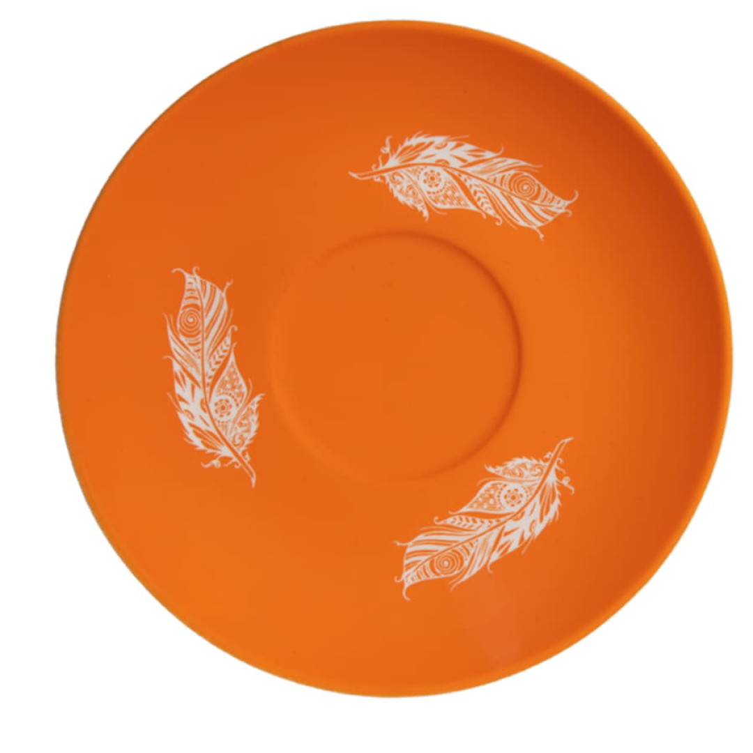 Чайная пара TENDER, 250 мл, оранжевый, фарфор, прорезиненное покрытие